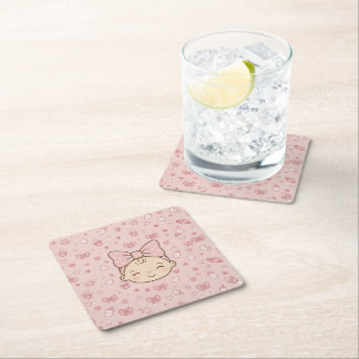 Baby girl shower papy coaster スクエアペーパーコースター