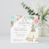 Baby Girl Shower Teepee冒険を始める 招待状 (スタンド正面)