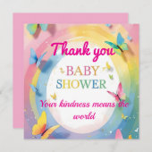 Baby Girl Thank You Card サンキューカード (正面/裏面)