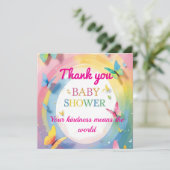 Baby Girl Thank You Card サンキューカード (スタンド正面)