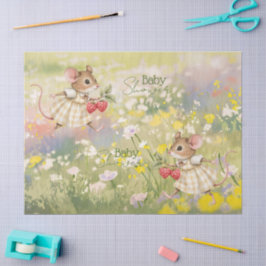 Baby Girl Woodland Animal Shower 薄葉紙