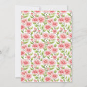 Baby Girls Strawberry Berry First Birthday  招待状 (裏面)