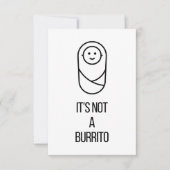 Baby Glückwunsch Karte zur Geburt - Burrito カード (正面)