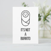 Baby Glückwunsch Karte zur Geburt - Burrito カード (スタンド正面)