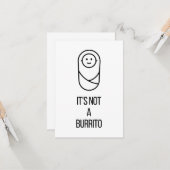 Baby Glückwunsch Karte zur Geburt - Burrito カード (正面/裏面インサイチュ)