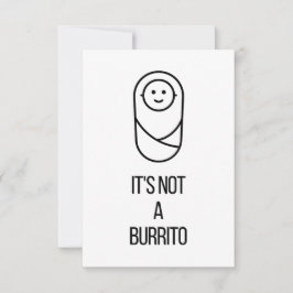 Baby Glückwunsch Karte zur Geburt - Burrito カード