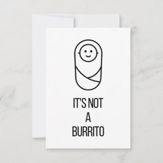 Baby Glückwunsch Karte zur Geburt - Burrito カード