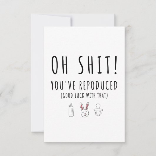 Baby Glückwunsch Karte zur Geburt - Reproduced カード (正面)