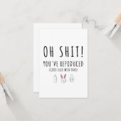 Baby Glückwunsch Karte zur Geburt - Reproduced カード (正面/裏面インサイチュ)