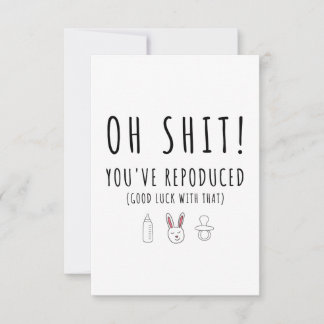 Baby Glückwunsch Karte zur Geburt - Reproduced カード