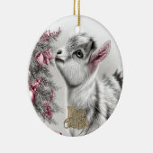 Baby Goat Christmas 15 and YOUR PHOTO セラミックオーナメント (右)