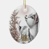 Baby Goat Christmas 16 and YOUR PHOTO セラミックオーナメント (右)