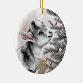 Baby Goat Christmas 19 and YOUR PHOTO セラミックオーナメント (右)