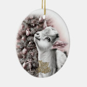Baby Goat Christmas 1 and YOUR PHOTO セラミックオーナメント (右)