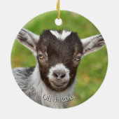 Baby Goat Christmas 9 and YOUR PHOTO セラミックオーナメント (裏面)