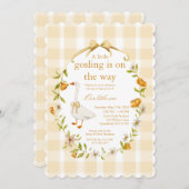 baby gosling yellow- neutral gender 招待状 (正面/裏面)