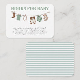 Baby Green Little Cowboy Books for Baby エンクロージャーカード