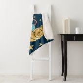 Baby Hanuman slapend op de maan tussen de sterren シェルパブランケット (インサイチュ)