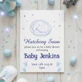 Baby Hatching dragon themed baby shower invitation 招待状
