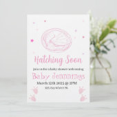 Baby Hatching Soon Baby shower invitation 招待状 (スタンド正面)