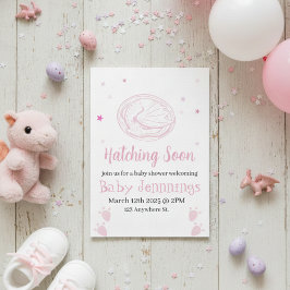 Baby Hatching Soon Baby shower invitation 招待状