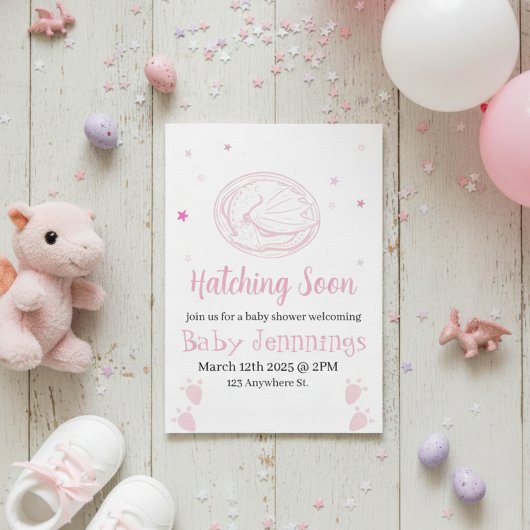 Baby Hatching Soon Baby shower invitation 招待状