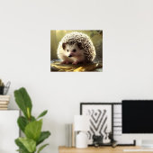 Baby Hedgehog Wildlife Portrait   ポスター (ホームオフィス)