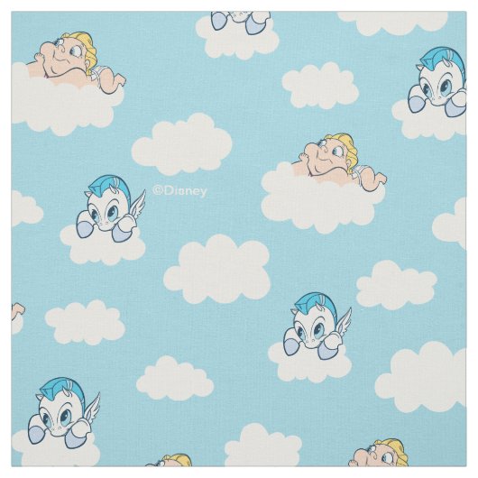 Baby Hercules and Pegasus Cloud Pattern Fabric ファブリック (見本)