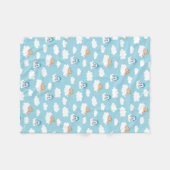 Baby Hercules and Pegasus Cloud Pattern Fleece Bla フリースブランケット (正面(横))