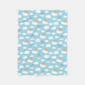 Baby Hercules and Pegasus Cloud Pattern Fleece Bla フリースブランケット (正面)