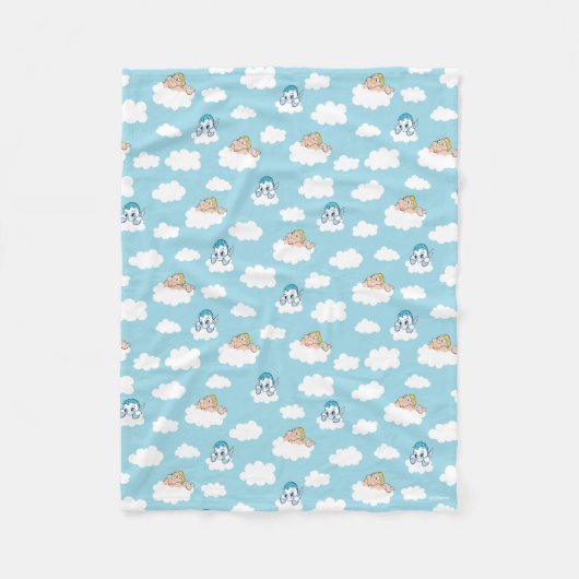Baby Hercules and Pegasus Cloud Pattern Fleece Bla フリースブランケット (正面)