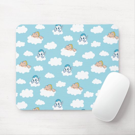 Baby Hercules and Pegasus Cloud Pattern Mouse Pad マウスパッド (マウス)
