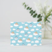 Baby Hercules and Pegasus Cloud Pattern Postcard ポストカード (スタンド正面)