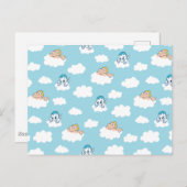 Baby Hercules and Pegasus Cloud Pattern Postcard ポストカード (正面/裏面)