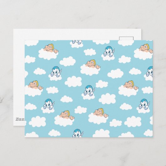 Baby Hercules and Pegasus Cloud Pattern Postcard ポストカード (正面/裏面)