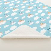Baby Hercules and Pegasus Cloud Pattern Sherpa Bla シェルパブランケット (3/4)
