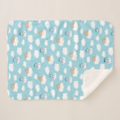 Baby Hercules and Pegasus Cloud Pattern Sherpa Bla シェルパブランケット (正面(横))