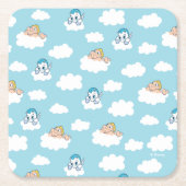 Baby Hercules and Pegasus Cloud Pattern Square Pap スクエアペーパーコースター (正面)