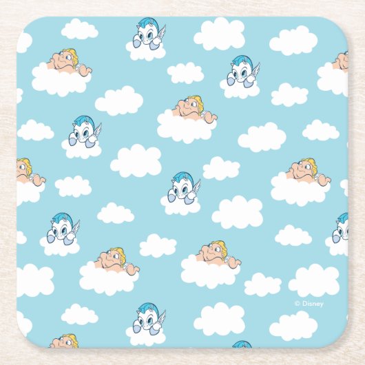 Baby Hercules and Pegasus Cloud Pattern Square Pap スクエアペーパーコースター (正面)