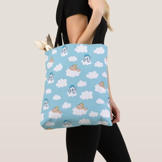Baby Hercules and Pegasus Cloud Pattern Tote Bag トートバッグ (クローズアップ)