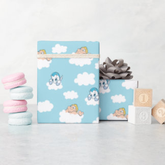 Baby Hercules and Pegasus Cloud Pattern Wrapping P ラッピングペーパー
