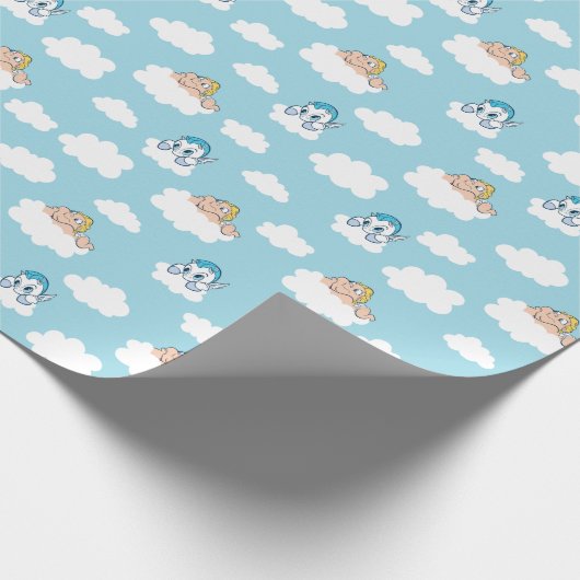 Baby Hercules and Pegasus Cloud Pattern Wrapping P ラッピングペーパー (角)