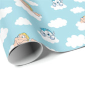 Baby Hercules and Pegasus Cloud Pattern Wrapping P ラッピングペーパー (ロールコーナー)