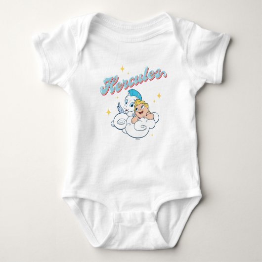 Baby Hercules and Pegasus on a Cloud Baby Bodysuit ベビーボディスーツ (正面)