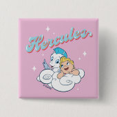 Baby Hercules and Pegasus on a Cloud Button 缶バッジ (正面)