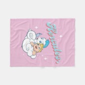 Baby Hercules and Pegasus on a Cloud Fleece Blanke フリースブランケット (正面(横))