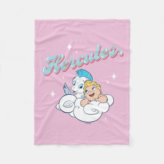 Baby Hercules and Pegasus on a Cloud Fleece Blanke フリースブランケット (正面)