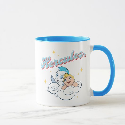 Baby Hercules and Pegasus on a Cloud Mug マグカップ (右)