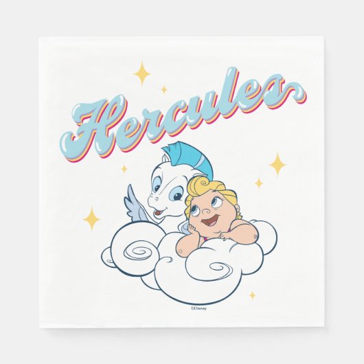 Baby Hercules and Pegasus on a Cloud Napkins スタンダードランチョンナプキン (正面)