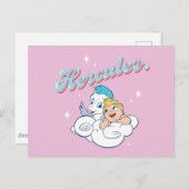 Baby Hercules and Pegasus on a Cloud Postcard ポストカード (正面/裏面)